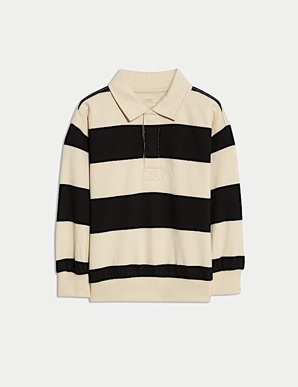 Pure Cotton Collared Rugby Sweatshirt (2-8 Yrs) - GR