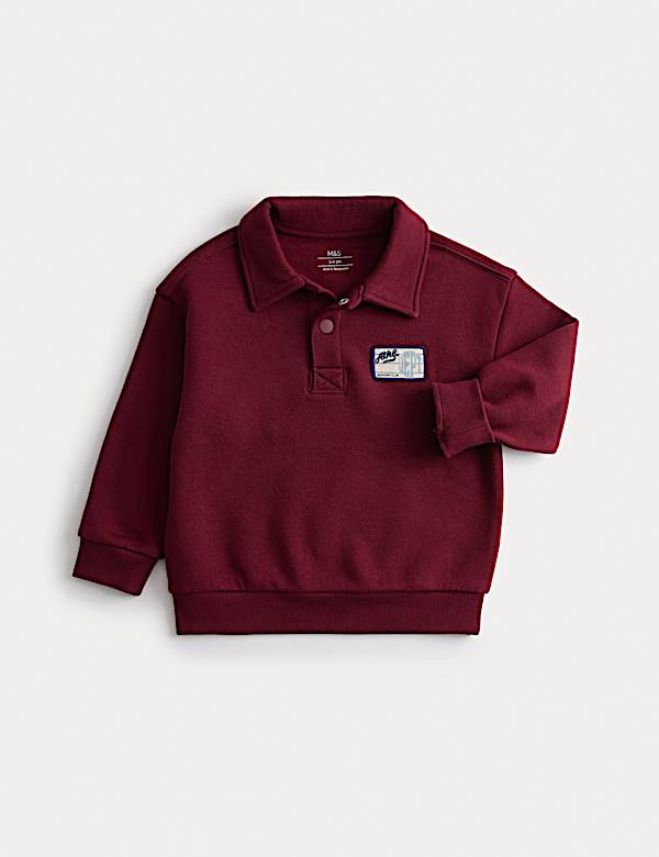 Pure Cotton Collared Rugby Sweatshirt (2-8 Yrs) - JP