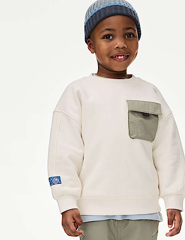 Cotton Rich Utility Sweatshirt (2-8 Yrs) - NL