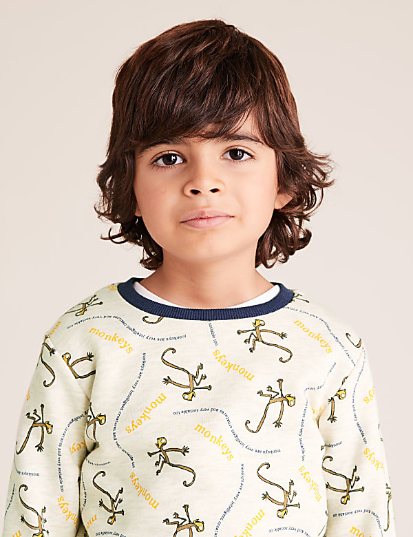 Cotton Roald Dahl™ & NHM™ Monkey Sweatshirt