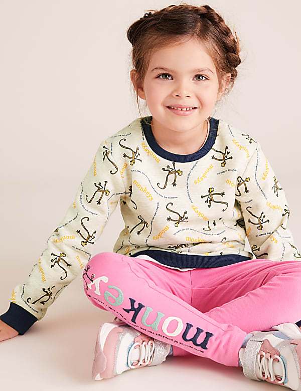 Cotton Roald Dahl™ & NHM™ Monkey Sweatshirt