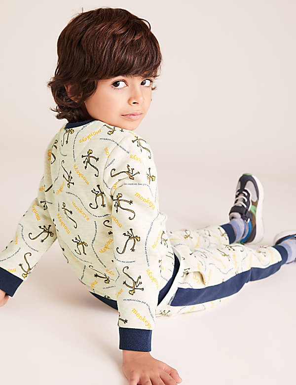 Cotton Roald Dahl™ & NHM™ Monkey Sweatshirt