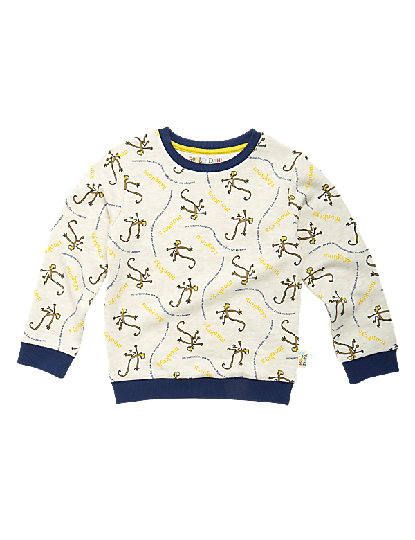 Cotton Roald Dahl™ & NHM™ Monkey Sweatshirt