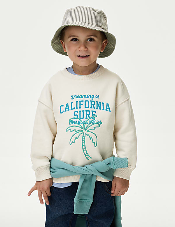 Cotton Rich California Sweatshirt (2-8 Yrs) - QA