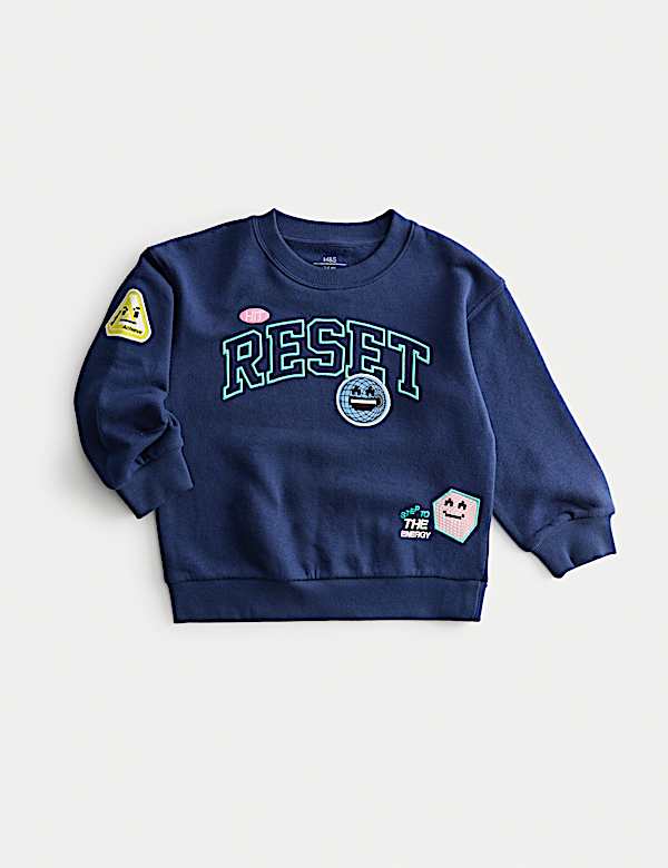 \nCotton Rich Graphic Sweatshirt(2-8 Yrs) - DK