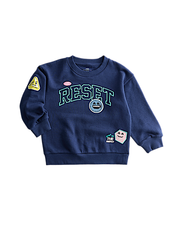 Cotton Rich Graphic Sweatshirt (2-8 Yrs)
