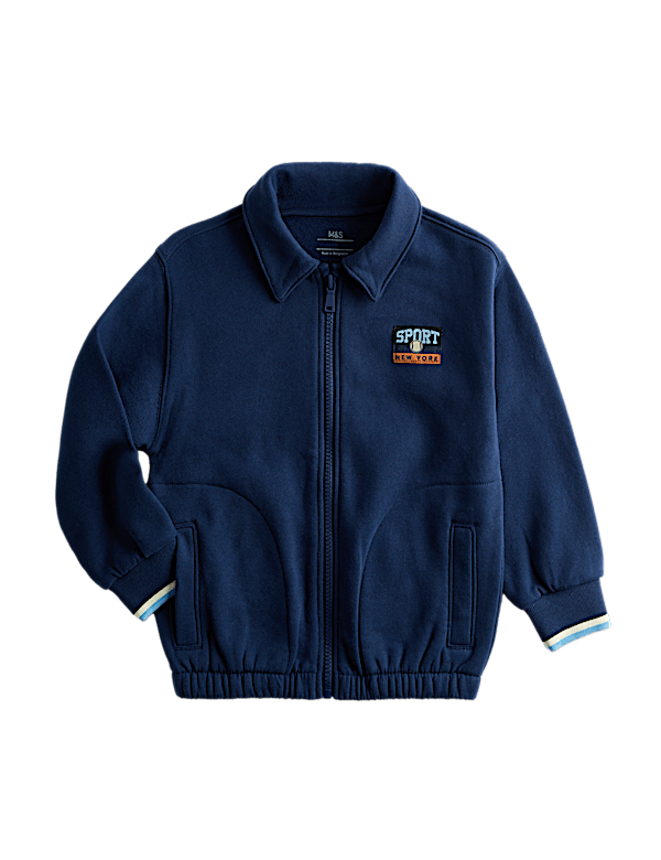 Cotton Rich Zip Sweatshirt (2-8 Yrs)