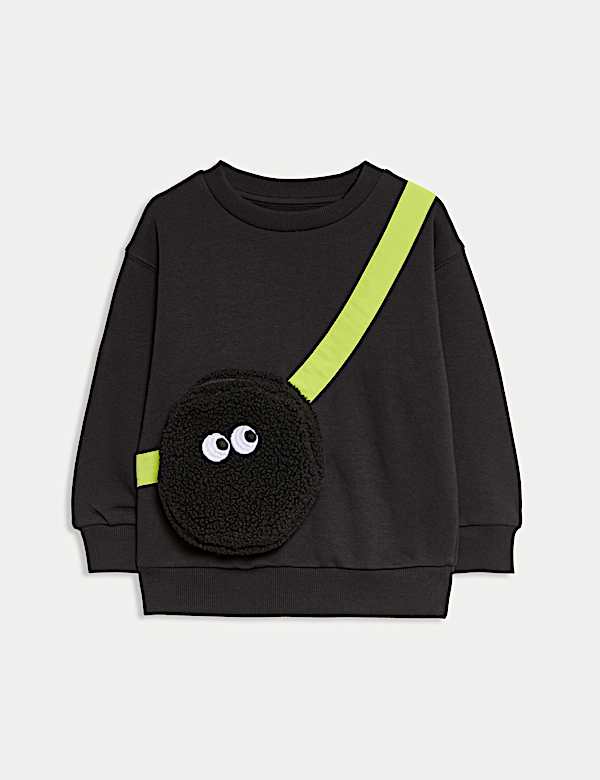 Sweat en coton à motif monstre (du 2 au 8 ans) - BE