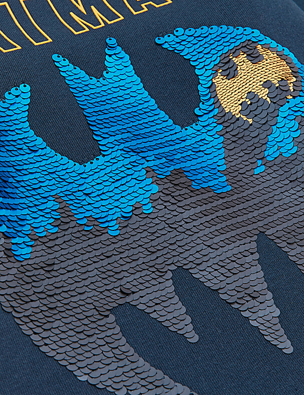 Cotton Rich Batman™ Reversible Sequin Sweatshirt (2-7 Yrs)