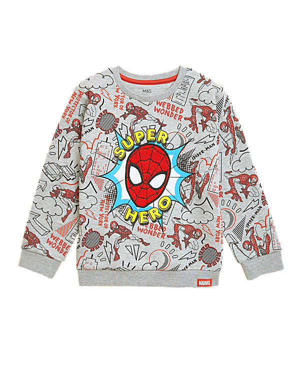 Cotton Rich Spider-Man&trade; Sweatshirt (2-7 Yrs)