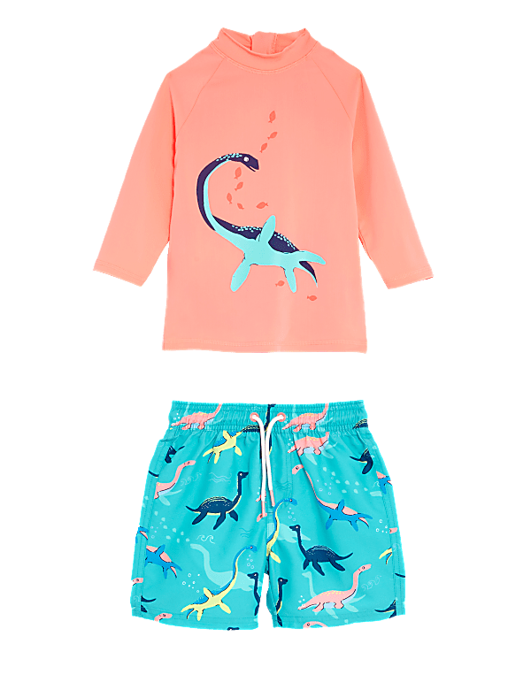 2pc Dinosaur SwIm Set