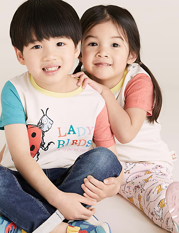 Pure Cotton Roald Dahl™ & NHM™ T-Shirt (2-7 Yrs)