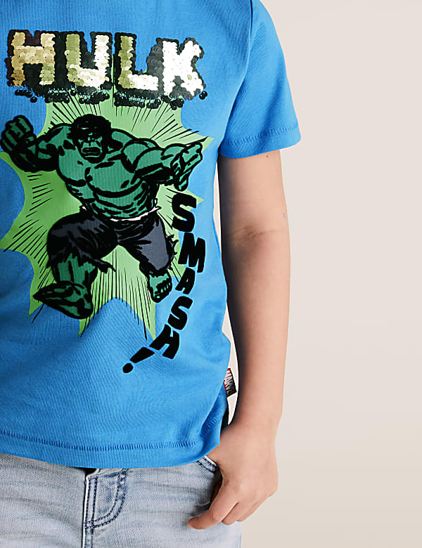 Pure Cotton Hulk™ Reversible Sequin T-Shirt