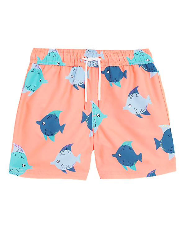 Fish Print Swim Shorts (2-8 Yrs)