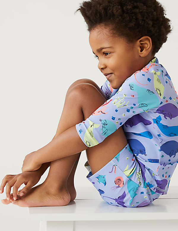 2pk Sea Creatures Swim Trunks