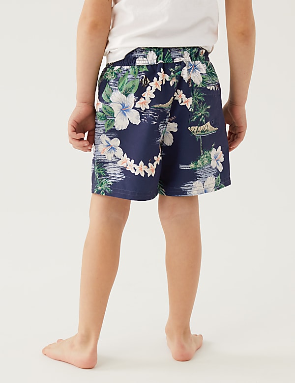 Hawaiian Print Swim Shorts (2-8 Yrs)