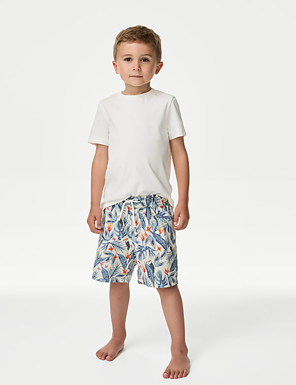 Mini Me Toucan Print Swim Shorts (2-8 Yrs) - PT