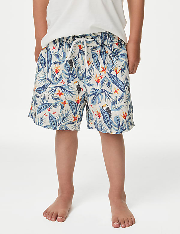 Mini Me Toucan Print Swim Shorts (2-8 Yrs)