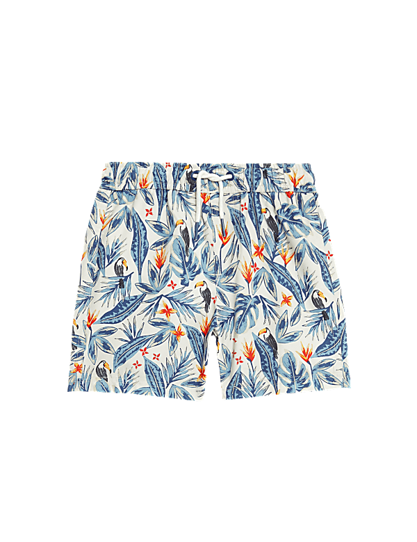Mini Me Toucan Print Swim Shorts (2-8 Yrs)