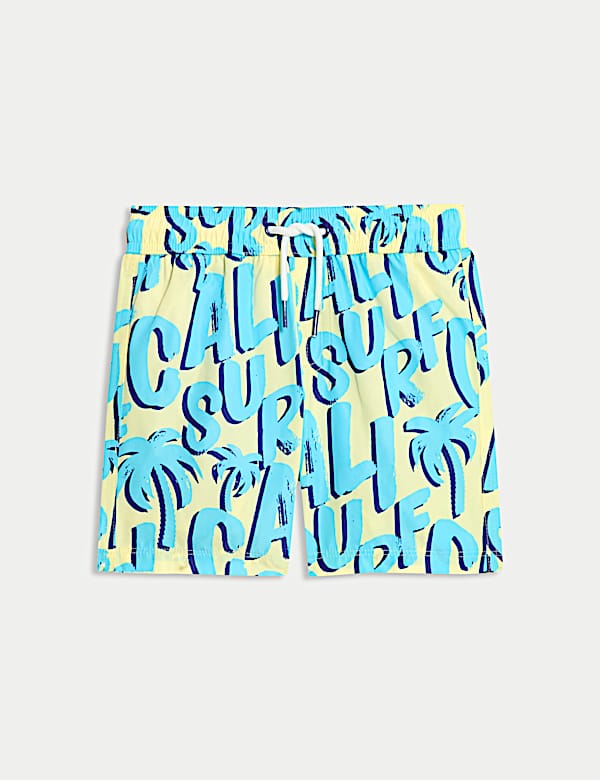 Cali Surf Print Swim Shorts (2-8 Yrs)