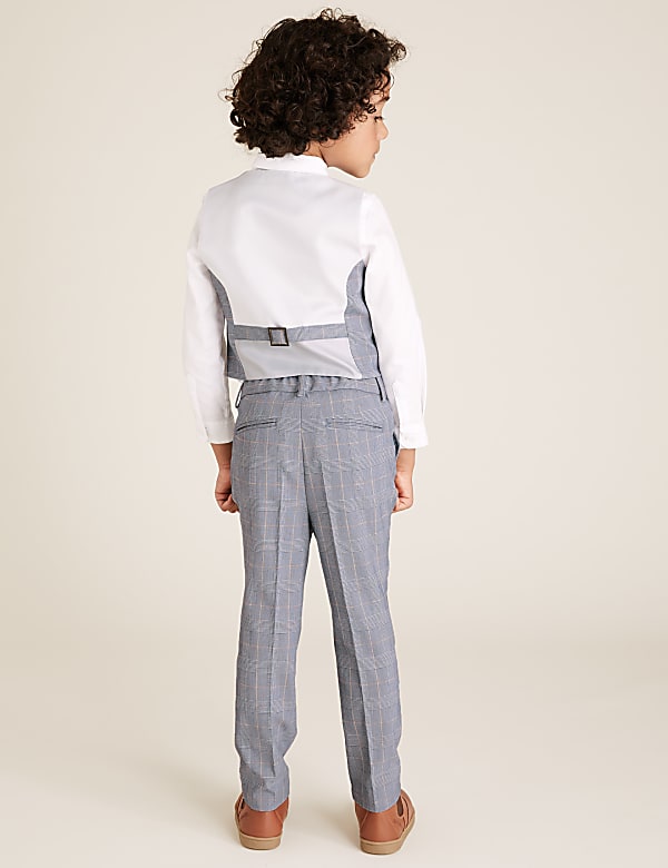 4 Piece Checked Suit Outfit