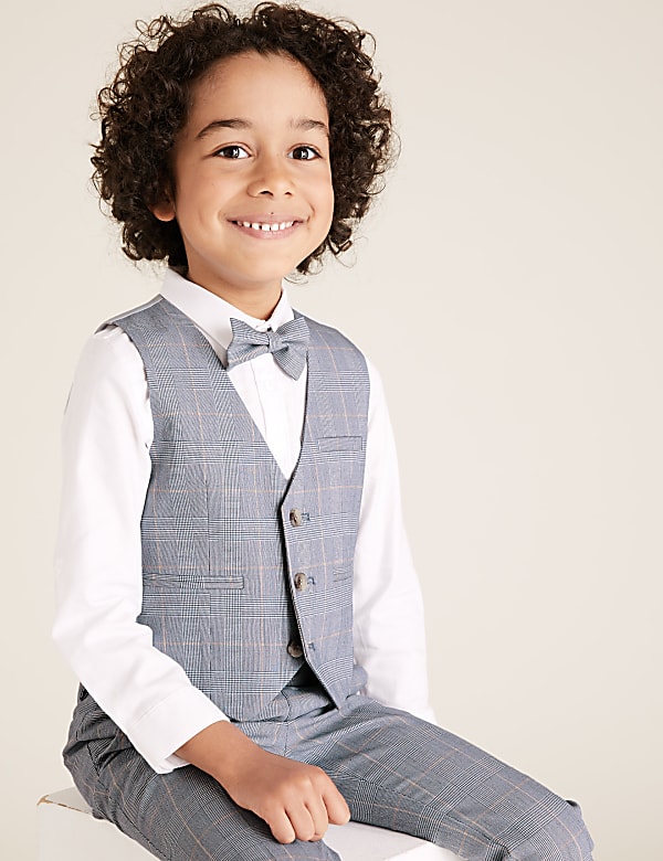 4 Piece Checked Suit Outfit