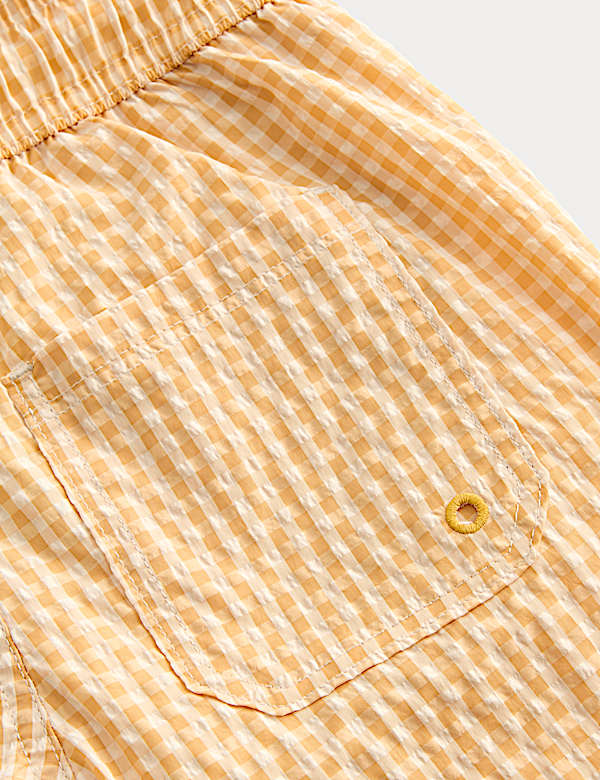Gingham Seersucker Swim Shorts (2-8 Yrs)
