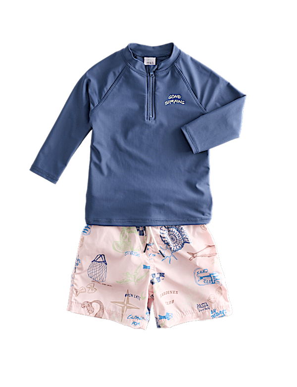 2 Piece Printed Swim Set (2-8 Yrs)