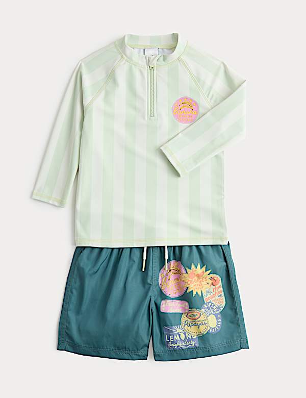 2 Piece Fruit Graphic Swim Outfit (2-8 Years)