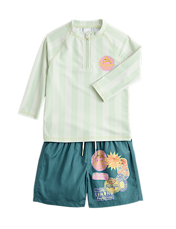 2 Piece Fruit Graphic Swim Outfit (2-8 Years)