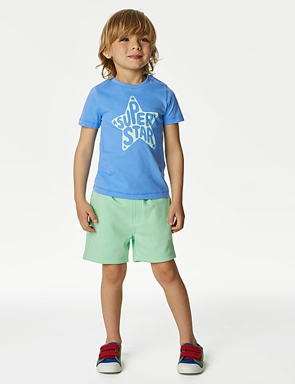 Pure Cotton Super Star Slogan T-Shirt