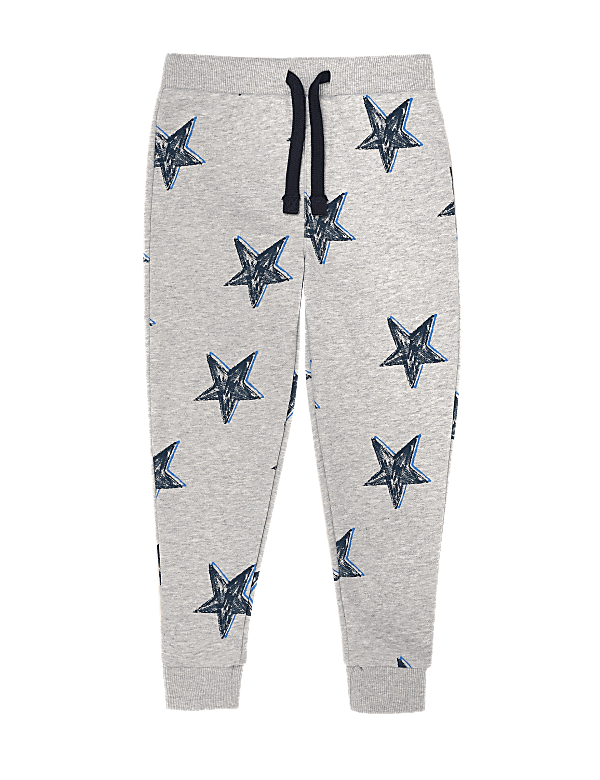 Cotton Star Print Joggers (2-7 Yrs)