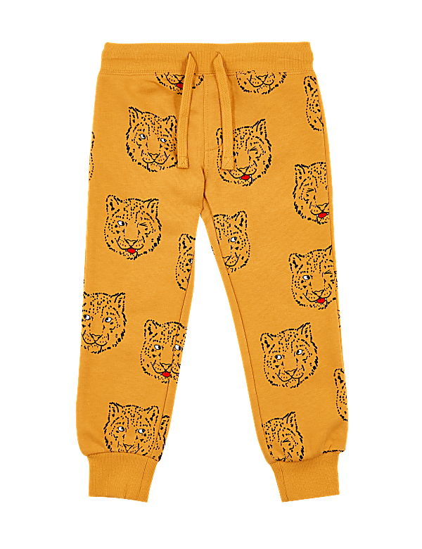 Regular Cotton Rich Tiger Face Joggers (2-7 Yrs)