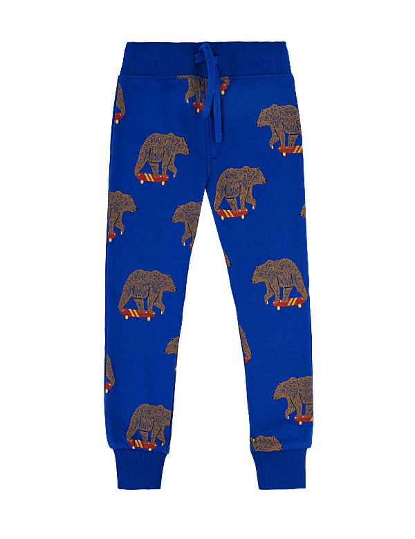 Cotton Rich Bear Print Joggers (2-7 Yrs)