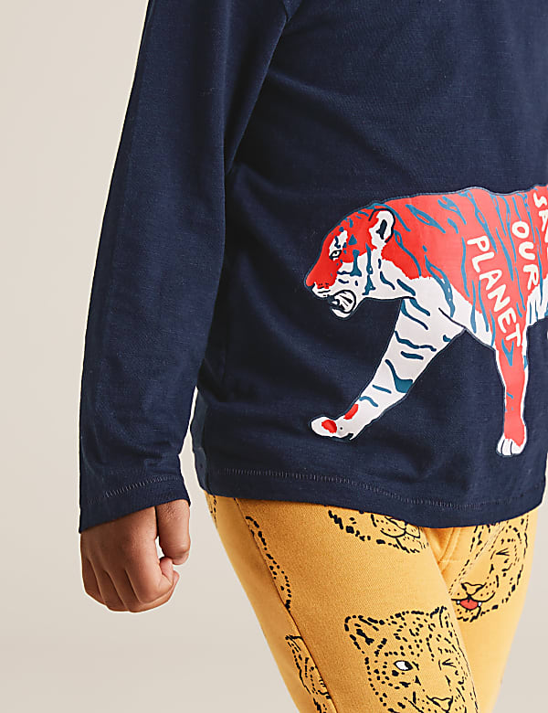 Cotton Save Our Planet Tiger Top (2-7 Yrs)