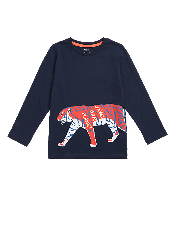 Cotton Save Our Planet Tiger Top (2-7 Yrs)