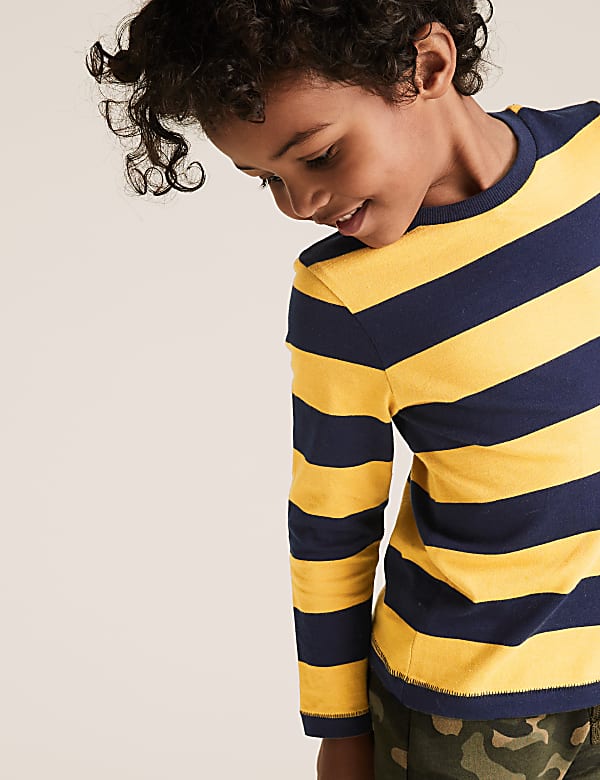 Pure Cotton Stripe Top (2-7 Yrs)
