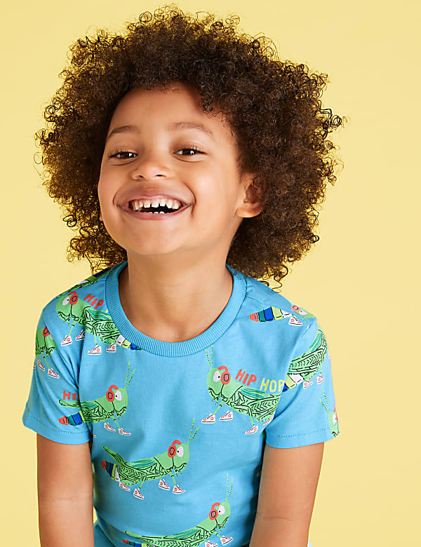 Organic Cotton Grasshopper Print T-Shirt