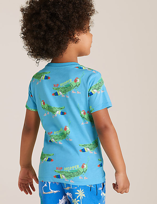 Organic Cotton Grasshopper Print T-Shirt