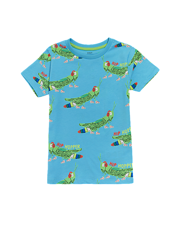Organic Cotton Grasshopper Print T-Shirt