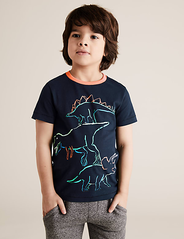 Organic Cotton Dinosaur T-Shirt (2-7 Yrs)