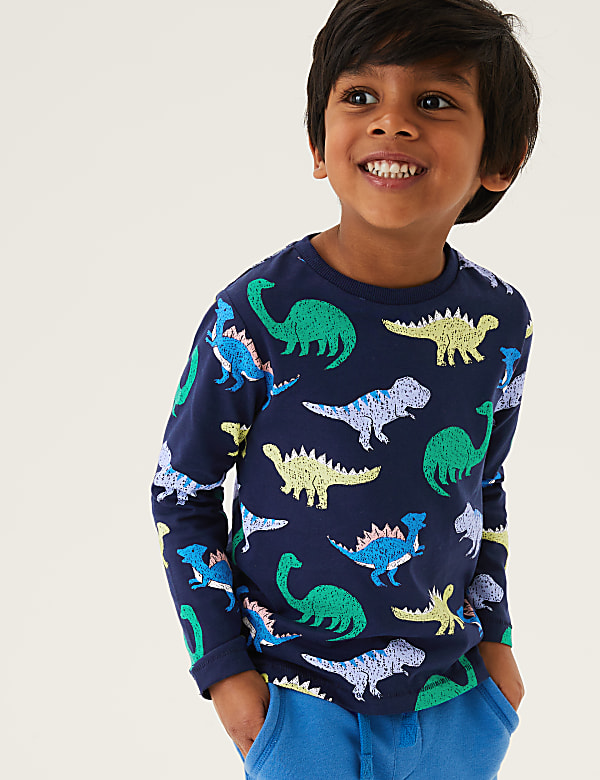 Pure Cotton Dinosaur Top