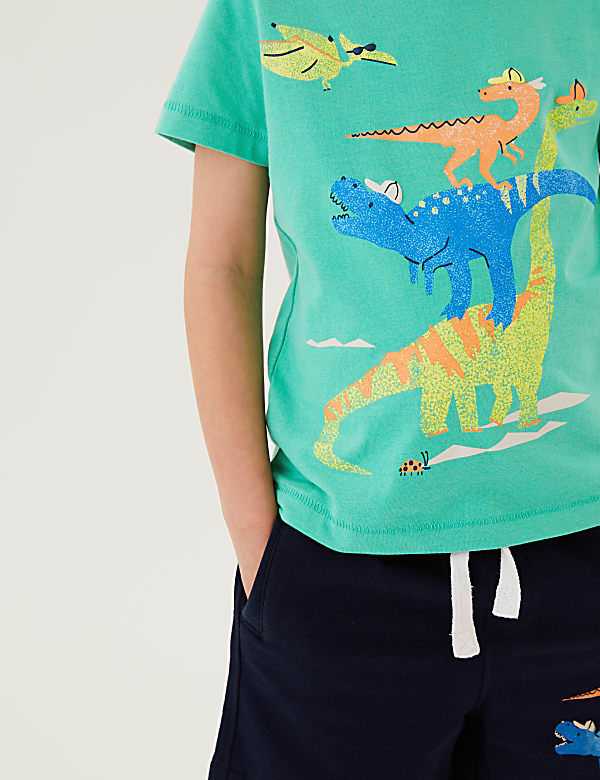 Pure Cotton Dinosaur T-Shirt (2-7 Yrs)