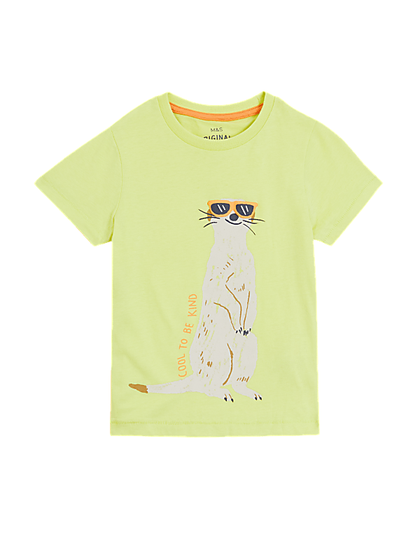 Pure Cotton Meerkat T-Shirt (2-7 Yrs)