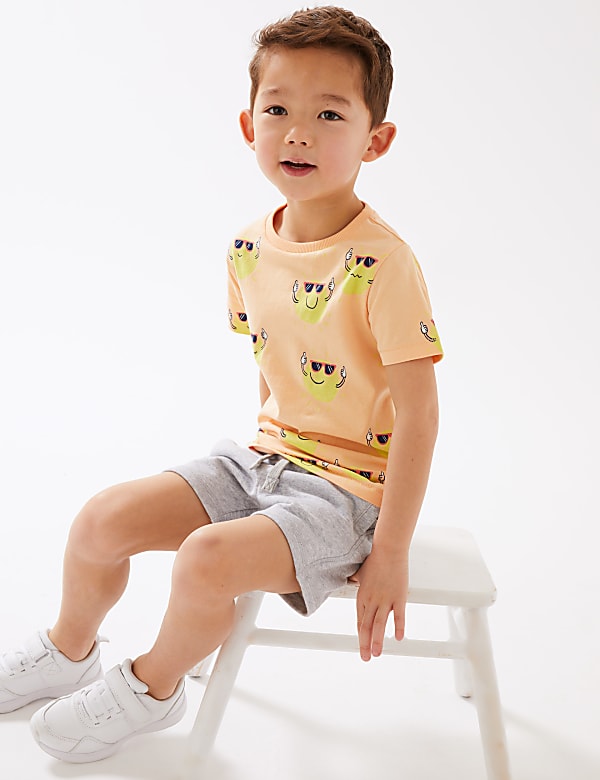 Pure Cotton Sun Print T-Shirt (2-7 Yrs)