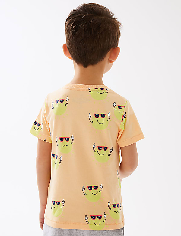 Pure Cotton Sun Print T-Shirt (2-7 Yrs)