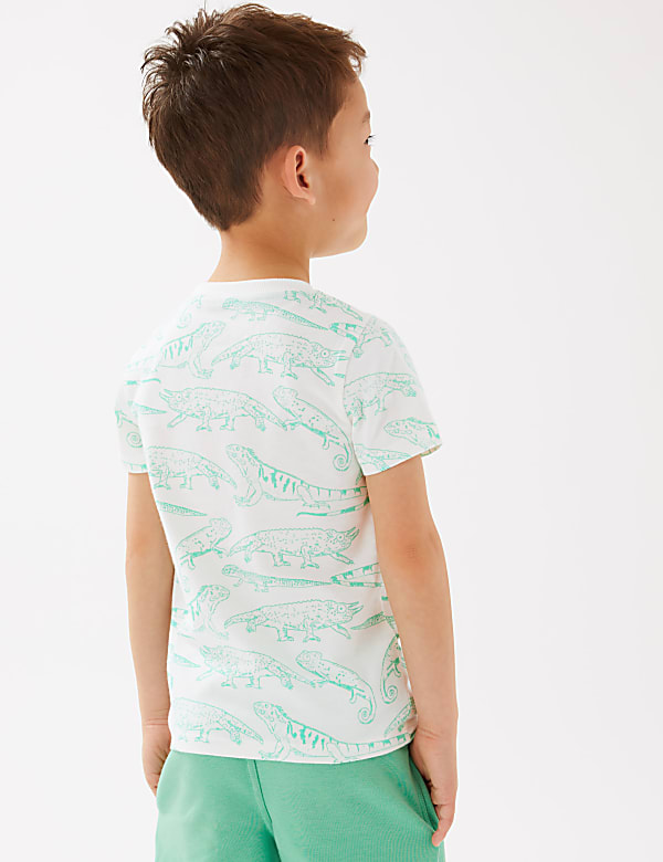 Pure Cotton Reptile Print T-Shirt