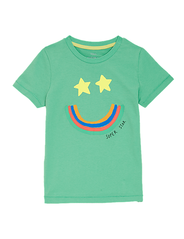 Pure Cotton Smiley Face T-Shirt (2-7 Yrs)
