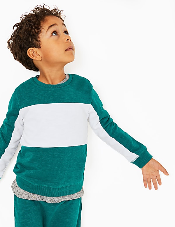 Cotton Colour Block Outfit (3 Months - 7 Years)