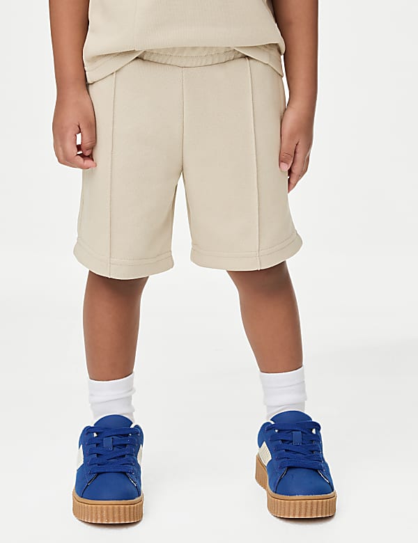 תלבושת חולצה ומכנסיים מתערובת כותנה בטקסטורת פיקה (16-2 שנים) - IL